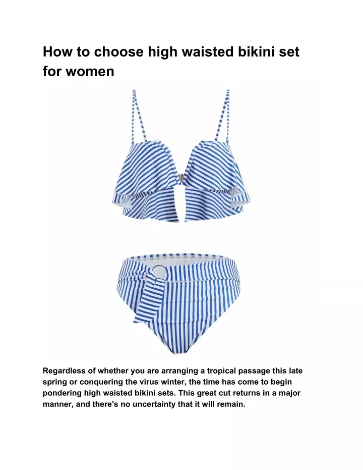 how to choose high waisted bikini set for women