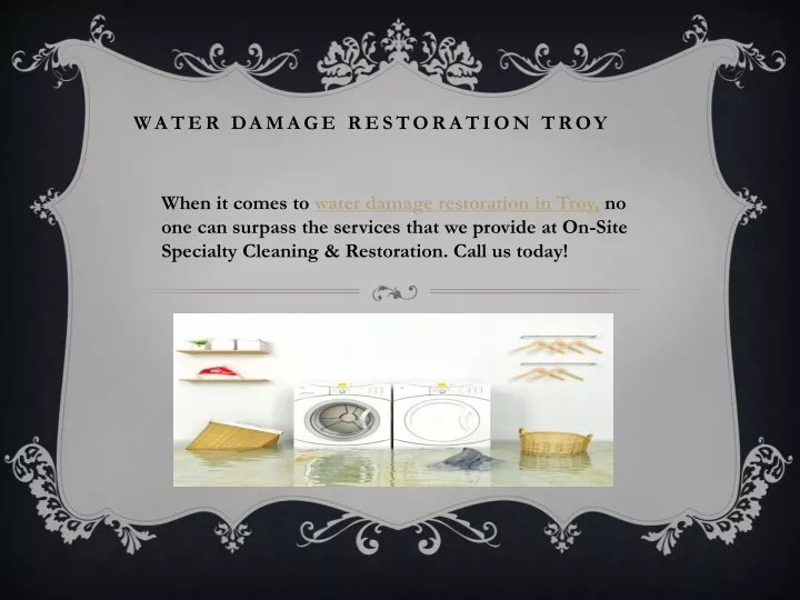 water damage restoration troy