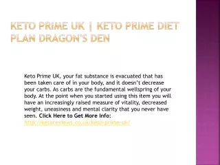 Keto Prime UK | Keto Prime Diet Plan Dragon's Den