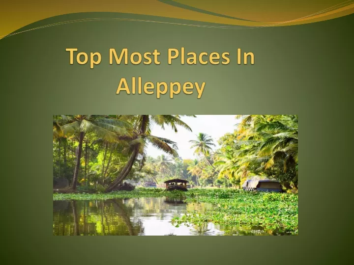 top most places in alleppey