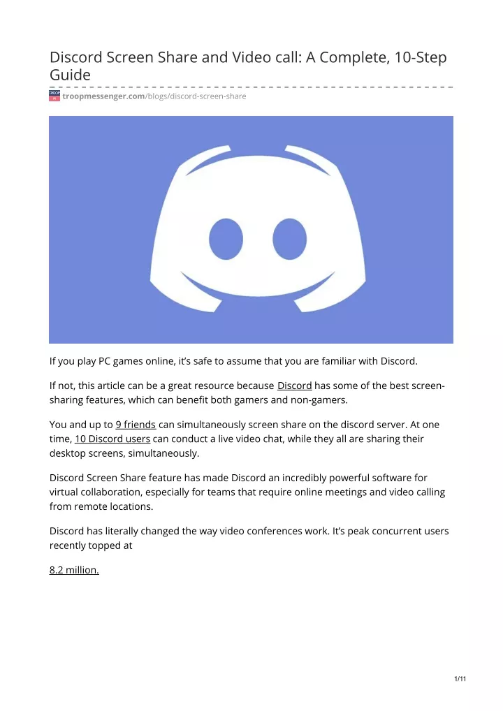 discord screen share and video call a complete