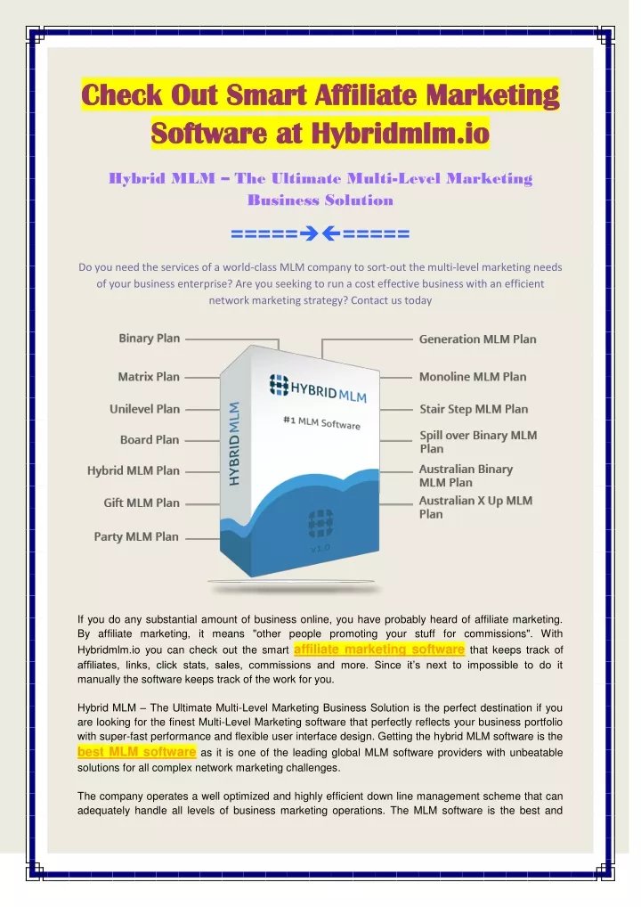 check check out software software at at hybridmlm