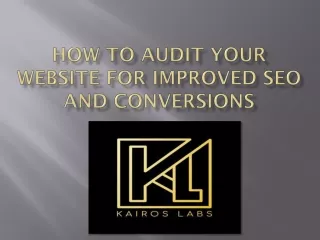 How to Audit Your Website for Improved SEO
