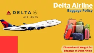 Delta Airline Baggage Policy (Size, Dimesnsion and Weight)
