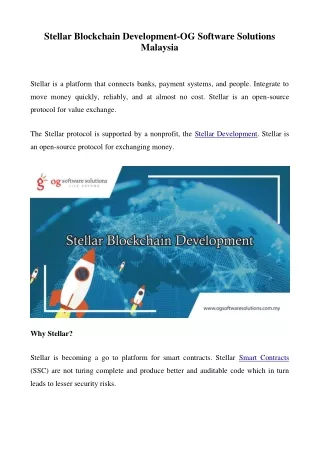 stellar blockchain development og software