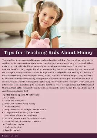 tips for teaching kids about money
