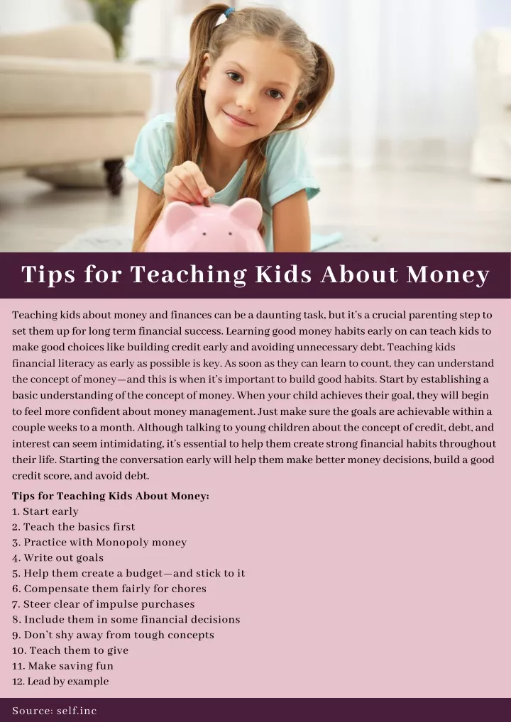 tips for teaching kids about money
