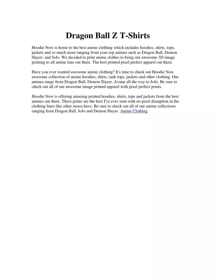 dragon ball z t shirts