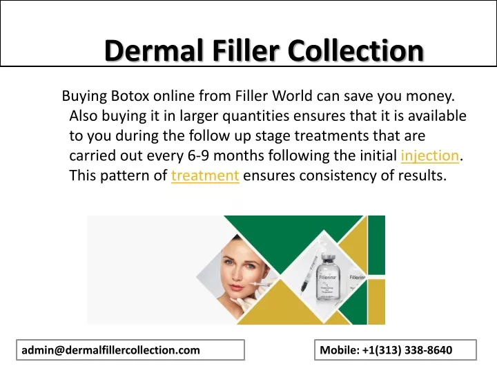 buy online dermal filler collection