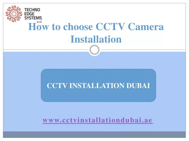 PPT - How To Choose CCTV Camera Installation PowerPoint Presentation ...