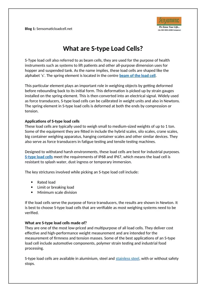 blog 1 sensomaticloadcell net