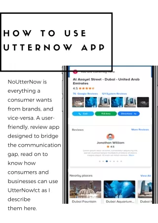 How To Use UtterNow Products Review App?