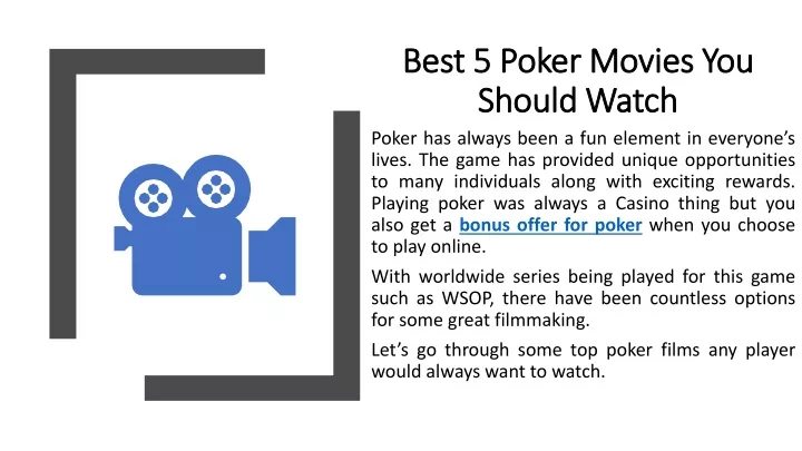 best 5 poker movies you should watch