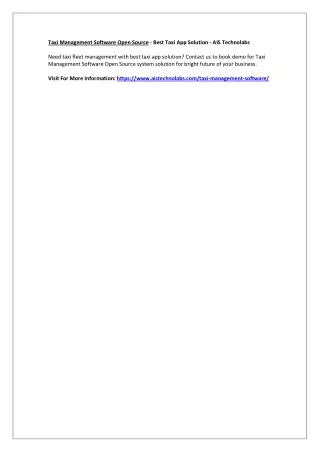 taxi management software open source best taxi
