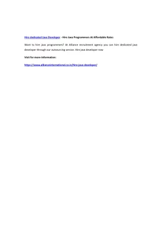 hire dedicated java developer hire java