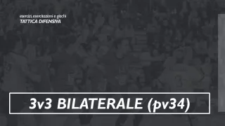 [Tattica difensiva] 3v3 bilaterale con pivot tra i terzi difensori