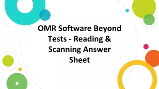 omr software beyond tests reading scanning answer sheet