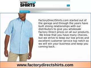 factorydirectshirts com started out of the garage