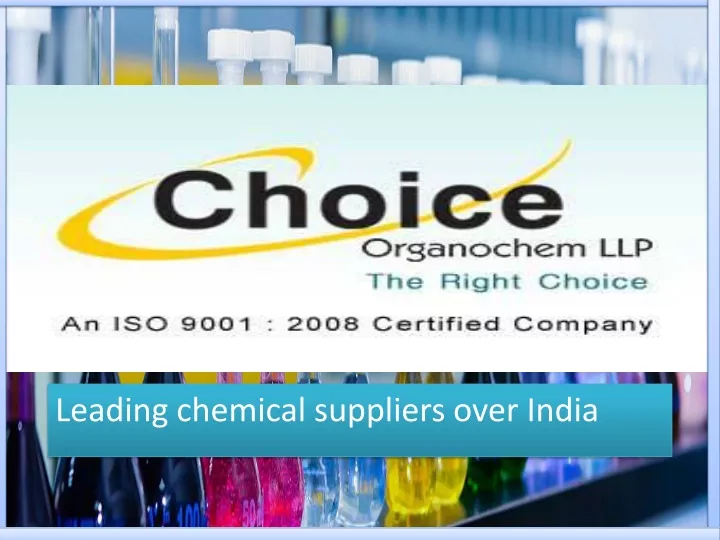 leading chemical suppliers over india