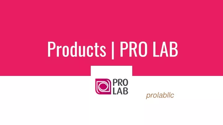 products pro lab