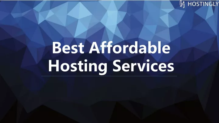 best affordable hosting services