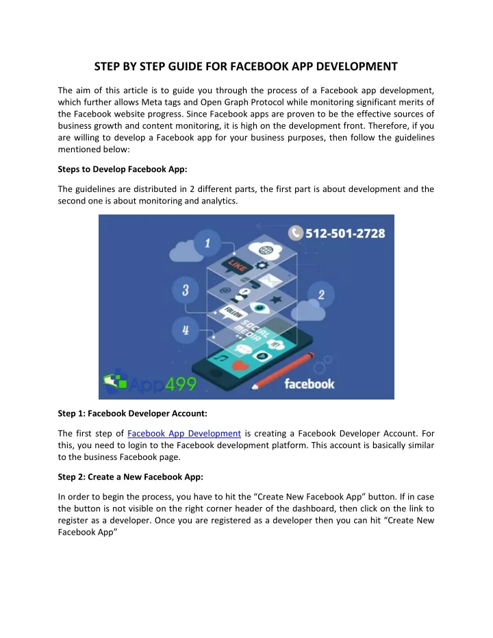step by step guide for facebook app development