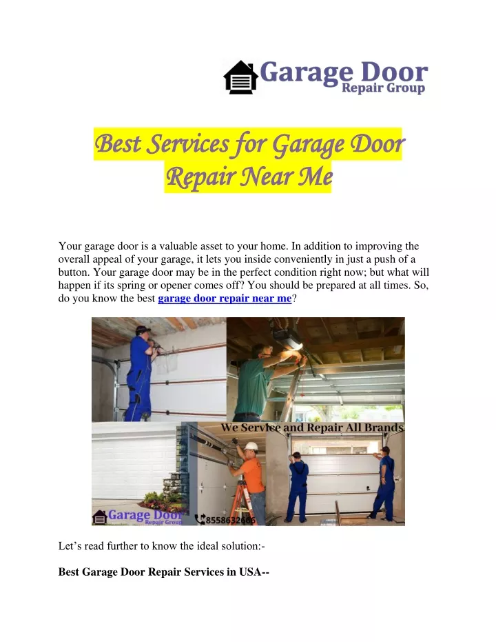 best services for garage door best services