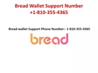 bread wallet support number 1 810 355 4365