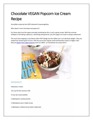 chocolate vegan popcorn ice cream chocolate vegan