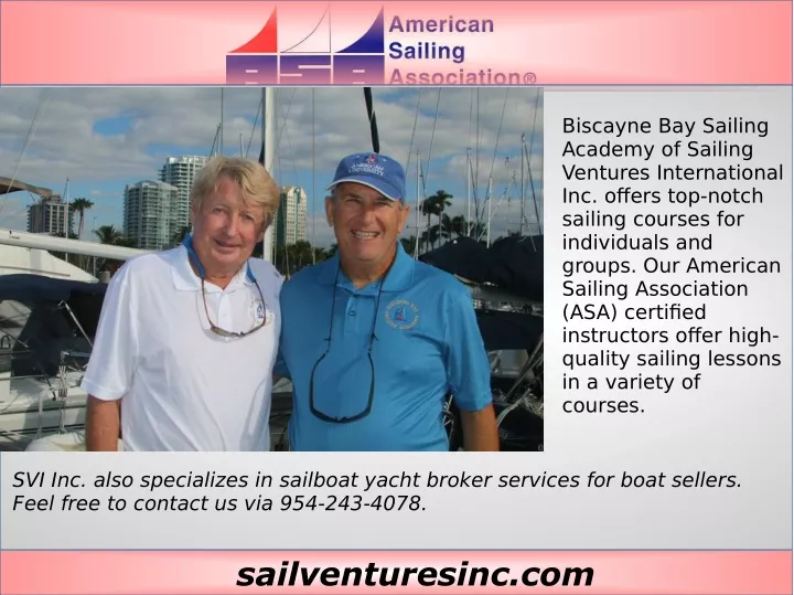 biscayne bay sailing academy of sailing ventures