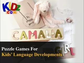 Puzzle Games For Kids’ Language Developments