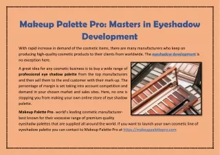 makeup palette pro masters in eyeshadow