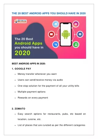 the 20 best android apps you should have in 2020