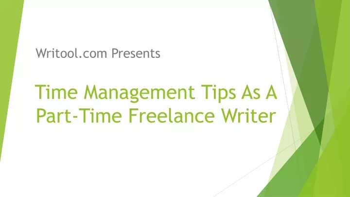 time management tips as a part time freelance writer