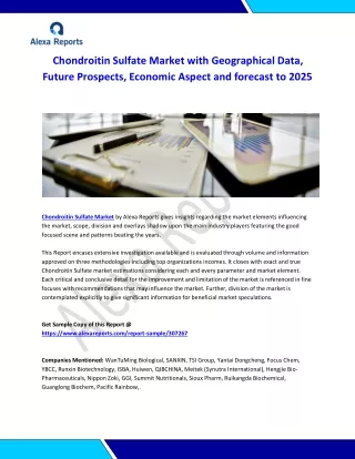 Global Chondroitin Sulfate Market Analysis 2015-2019 and Forecast 2020-2025