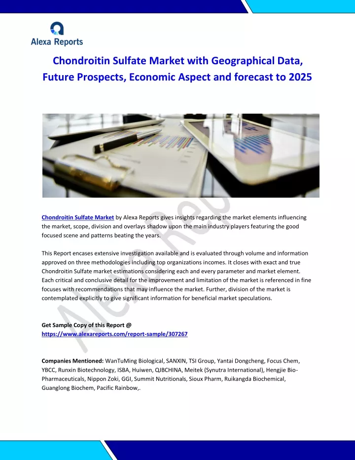 chondroitin sulfate market with geographical data