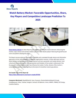 Global Watch Battery Market Analysis 2015-2019 and Forecast 2020-2025