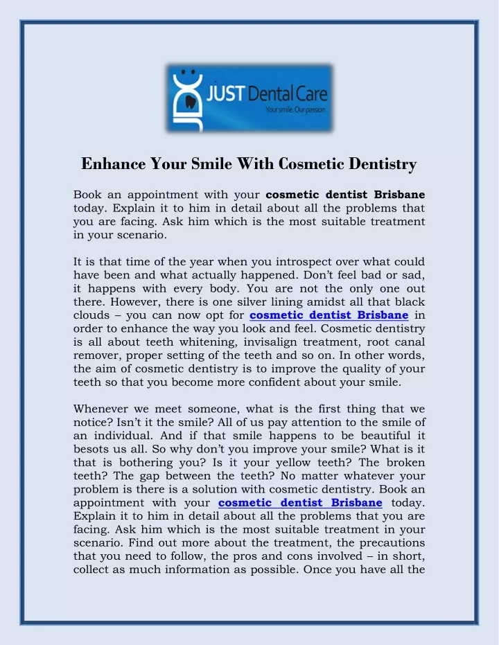 enhance your smile with cosmetic dentistry