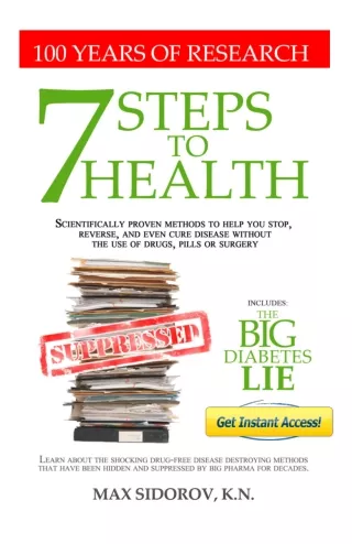 7 Steps to Health: The Big Diabetes Lie PDF, eBook by Max Sidorov
