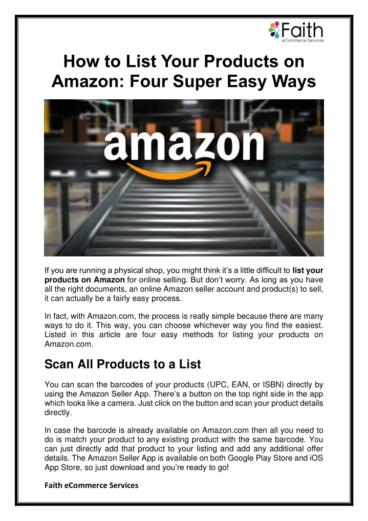 how to list your products on amazon four super