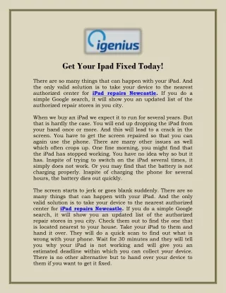 get your ipad fixed today there are so many