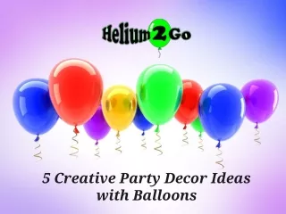 Creative Party Decor Ideas with Balloons