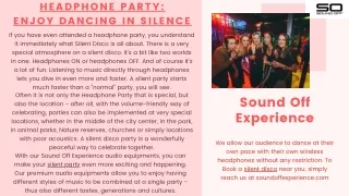 Headphone Party: Enjoy Dancing in Silence