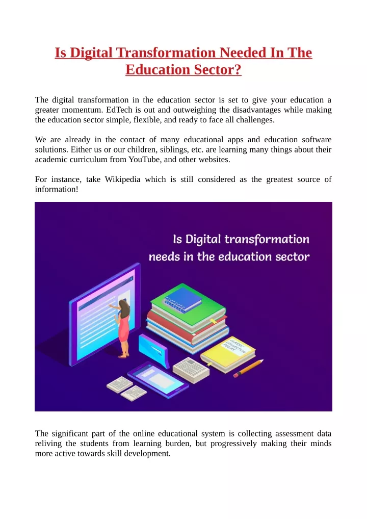 is digital transformation needed in the education