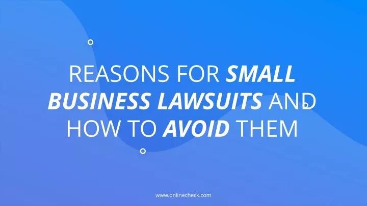 reasons for small business lawsuits
