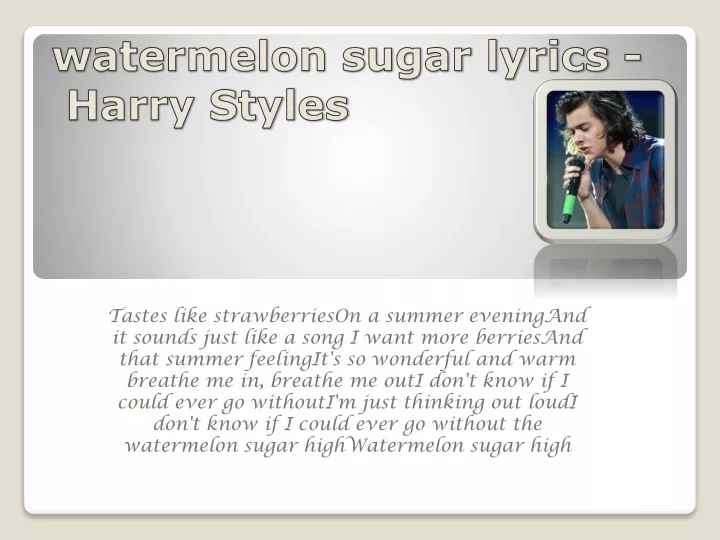 watermelon sugar lyrics harry styles