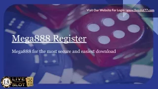 Mega888 Register