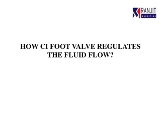 How CI Foot Valve Regulates The Fluid Flow?
