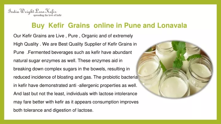 buy kefir grains online in pune and lonavala