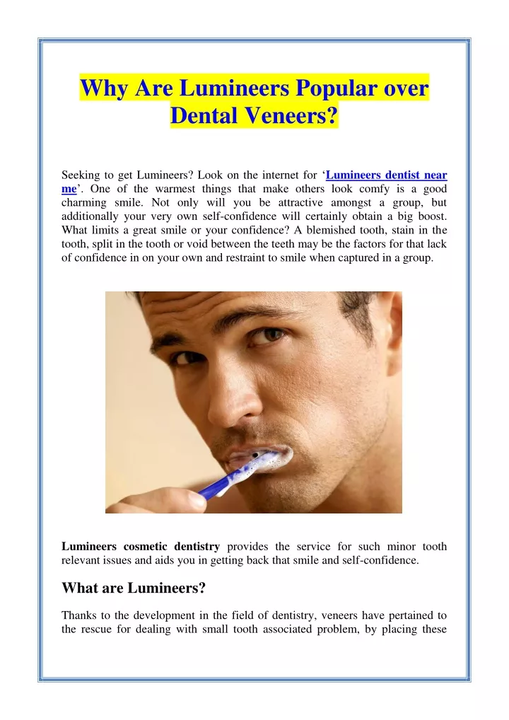 why are lumineers popular over dental veneers